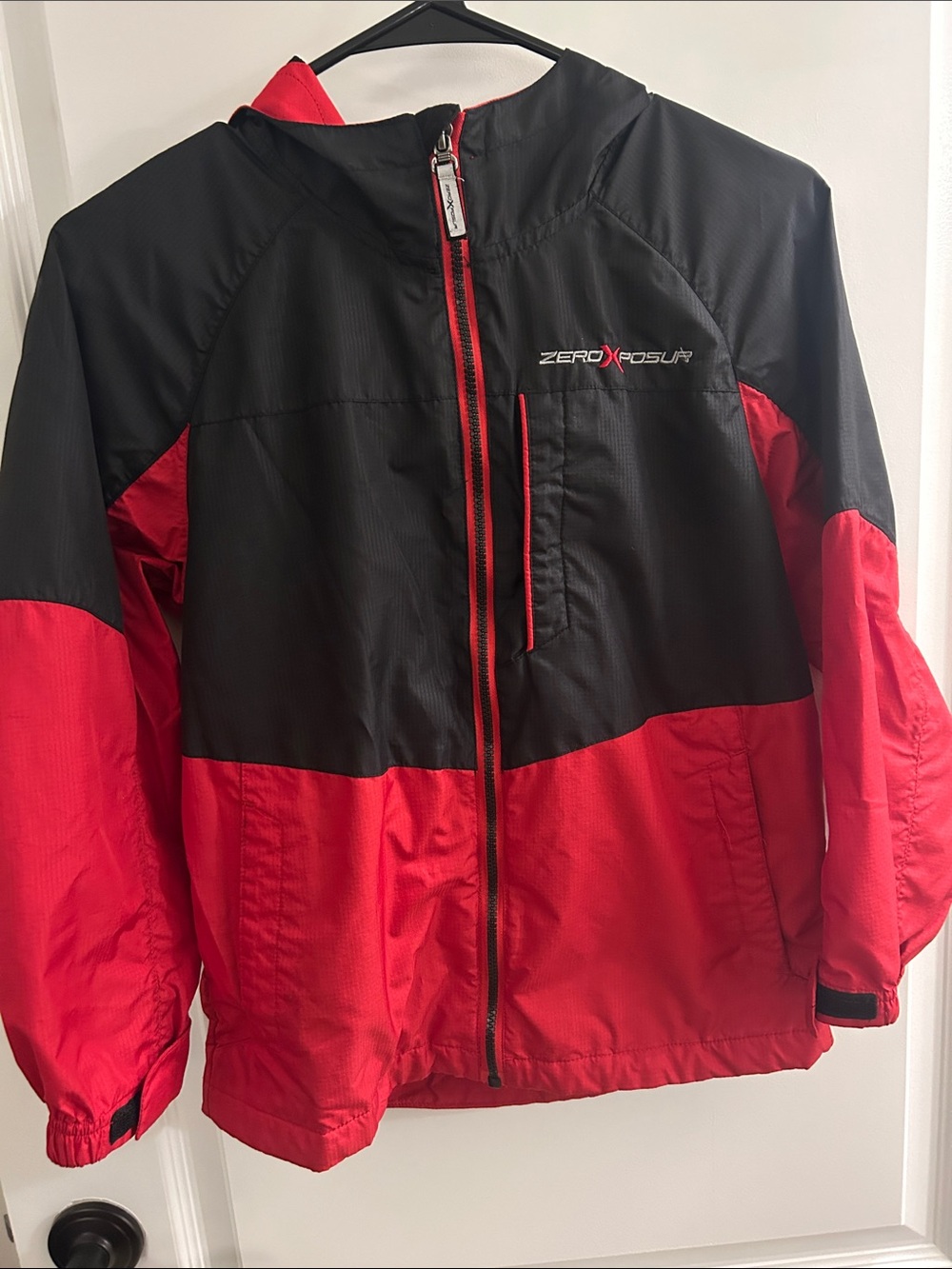 ZeroXposur Kids Red and Black Hooded first layer Jacket